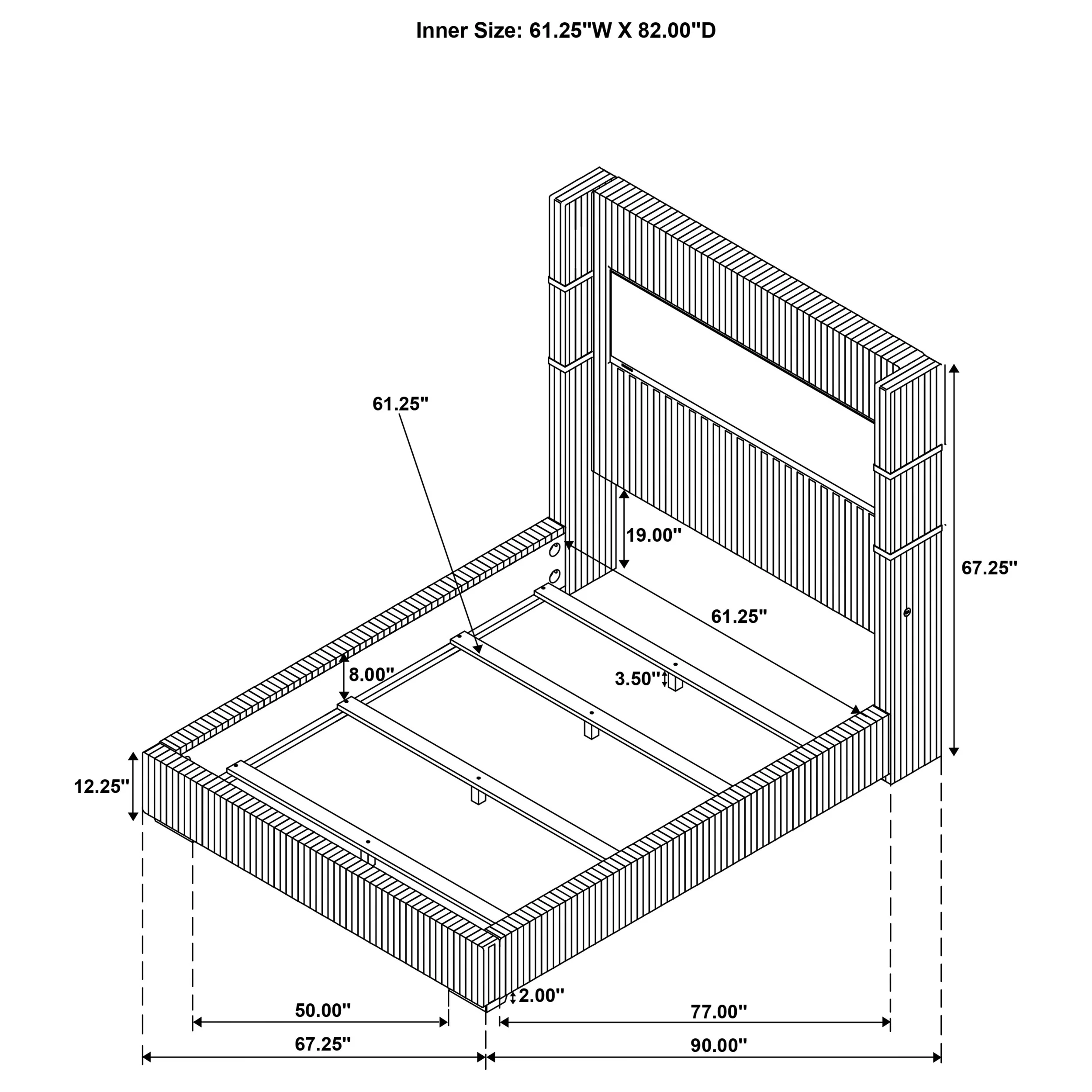 Tisdall Wingback Bed with Flame Visualizer - Image 10