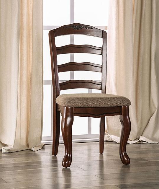Townsville Dark Walnut/Tan Side Chair (2/CTN) - Image 2