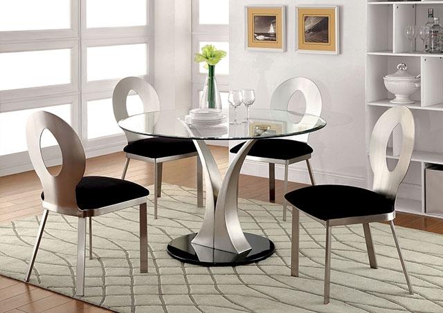 VALO Silver/Black Side Chair (2/CTN) - Image 2
