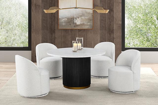 Varde 5 Pc Dining Table Set White - Image 4
