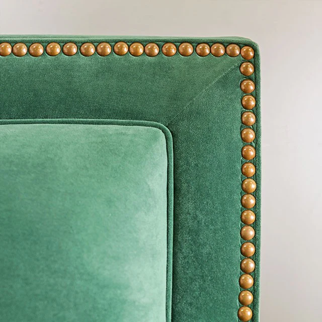 VERDANTE Emerald Green/Gold Sofa - Image 6