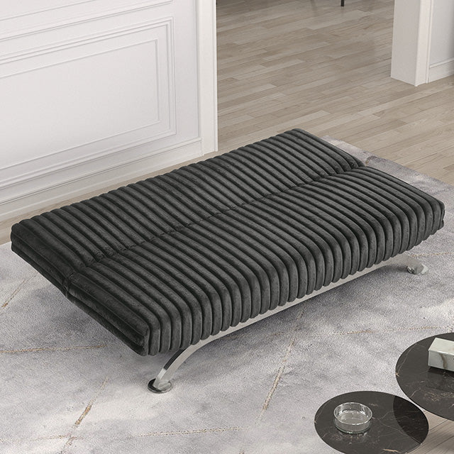 Villeneuve Futon Sofa Bed Black, Pink, & Grey - Image 12
