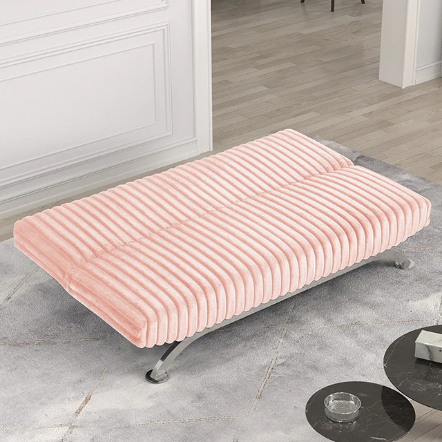 Villeneuve Futon Sofa Bed Black, Pink, & Grey - Image 6