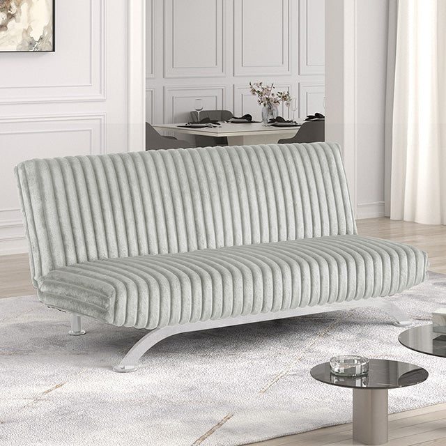 Villeneuve Futon Sofa Bed Black, Pink, & Grey - Image 8