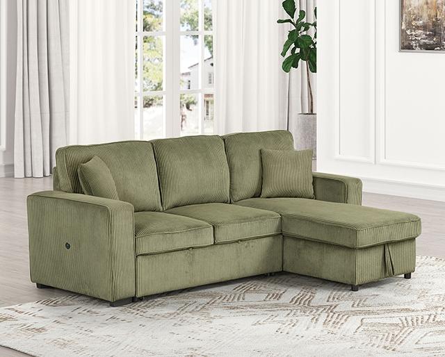 Yves Sectional Green - Image 2