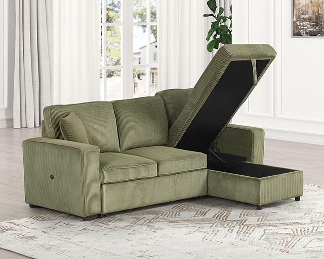 Yves Sectional Green - Image 3