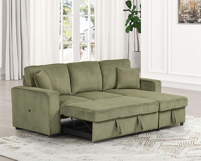 Yves Sectional Green - Image 4