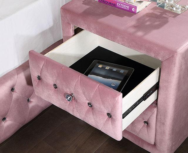 ZOHAR Night Stand, Pink - Image 3